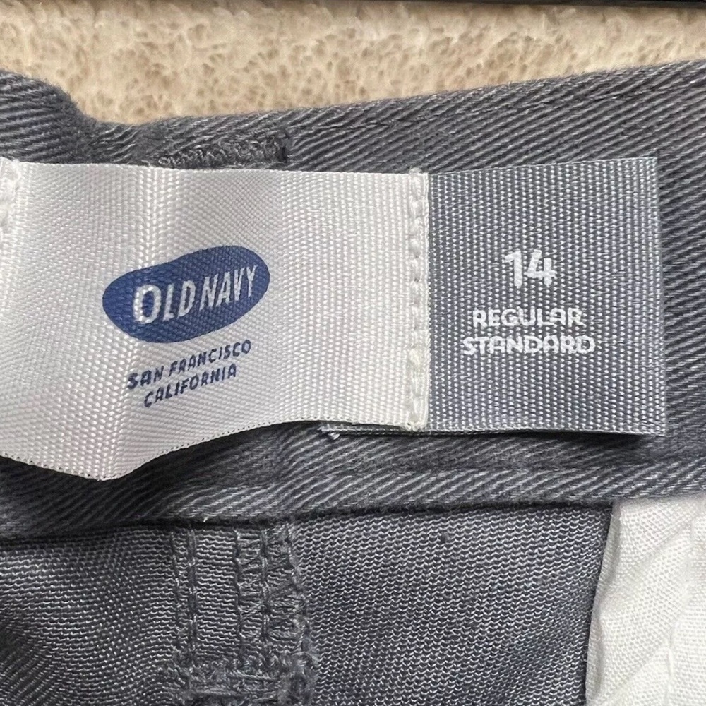 NEW Old Navy Shorts Boy's Size 14 Gray Chino short Adjustable Waist - Picture 9 of 9